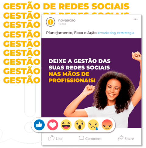 Gerenciamento de Redes Sociais Nova Acao rede social no ABC e SBC grande são paulo 