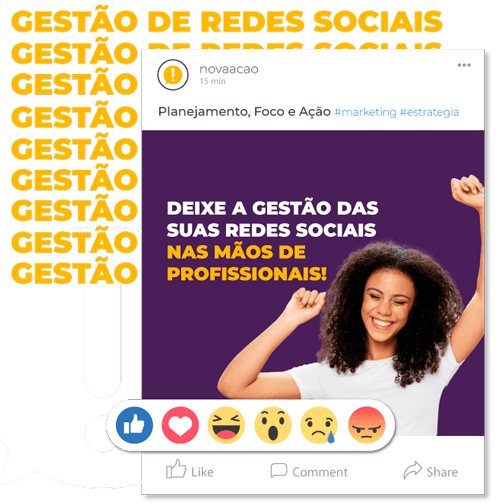 Gerenciamento de Redes Sociais Nova Acao rede social no ABC