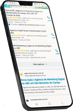 Site otimizado para busca primeiras posicoes do Google Nova Acao sites seo 