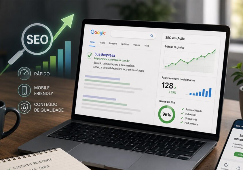 Solução definitiva: site otimizado (SEO) para aparecer organicamente